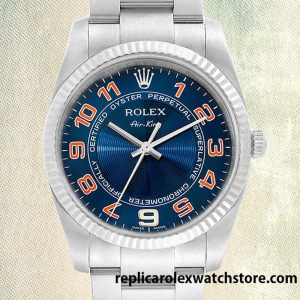Replica Rolex Air-king Rolex Calibre 2813 114234BLAO Men's 15mm Silver-tone In Store