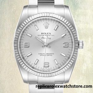 Replica Rolex Air-king Rolex Calibre 2813 114234SSO Men's Silver Dial Silver-tone In Store
